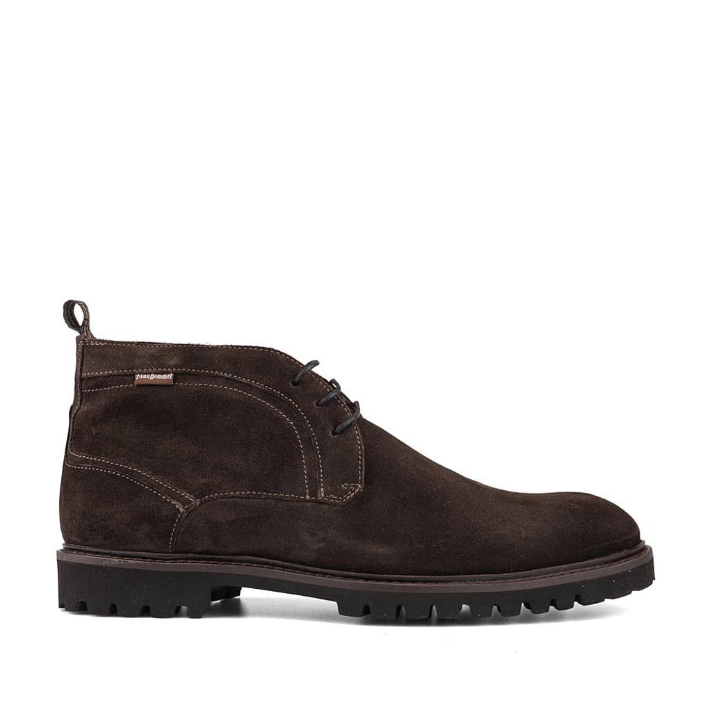 Floris van Bommel De Floter 01.00 suède enkelboots donkerbruin