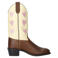 Bootstock western leren cowboylaarzen - bruin/ecru
