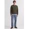 JACK & JONES ESSENTIALS regular fit gebreide trui met wol - donkergroen