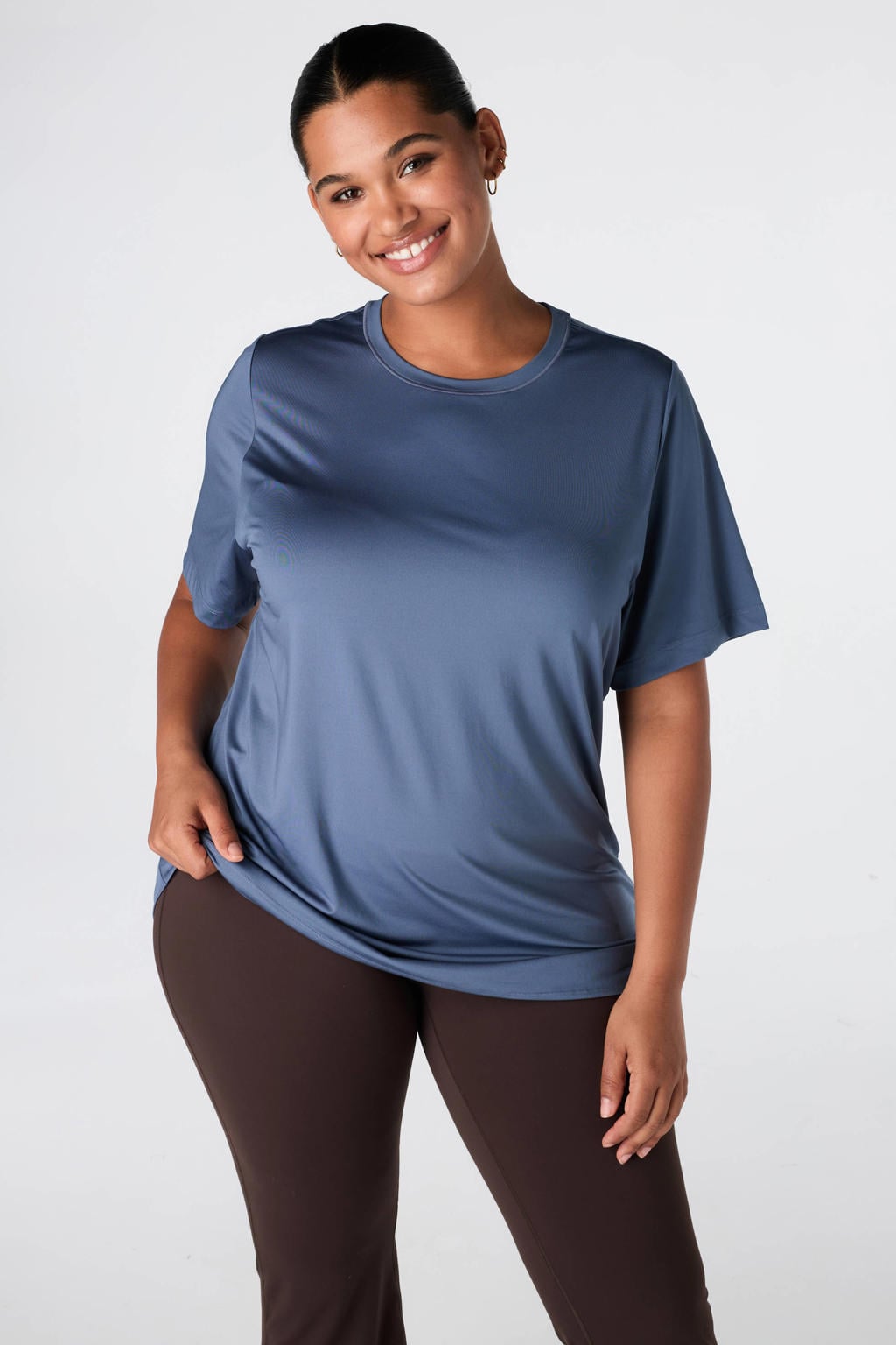 Blauwe dames MS Mode van polyester met effen