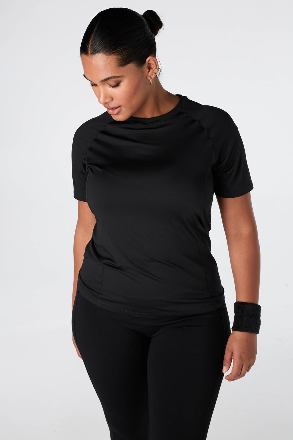 MS Mode sportshirt - zwart