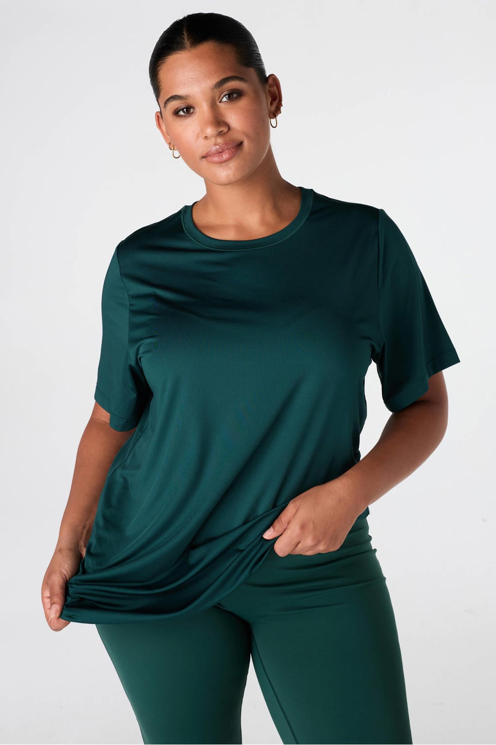 Donkergroene dames MS Mode van polyester met effen