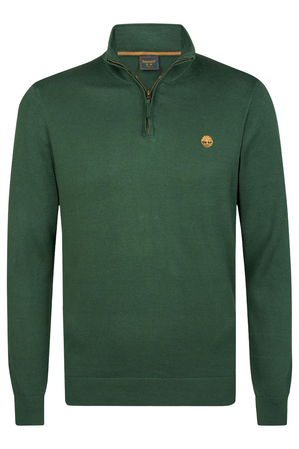 Timberland katoenen regular fit gemêleerde trui - donkergroen