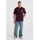 America Today relaxed fit T-shirt met print - donkerrood
