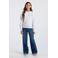 America Today sweater met backprint - light grey