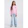 America Today sweater met backprint - roze