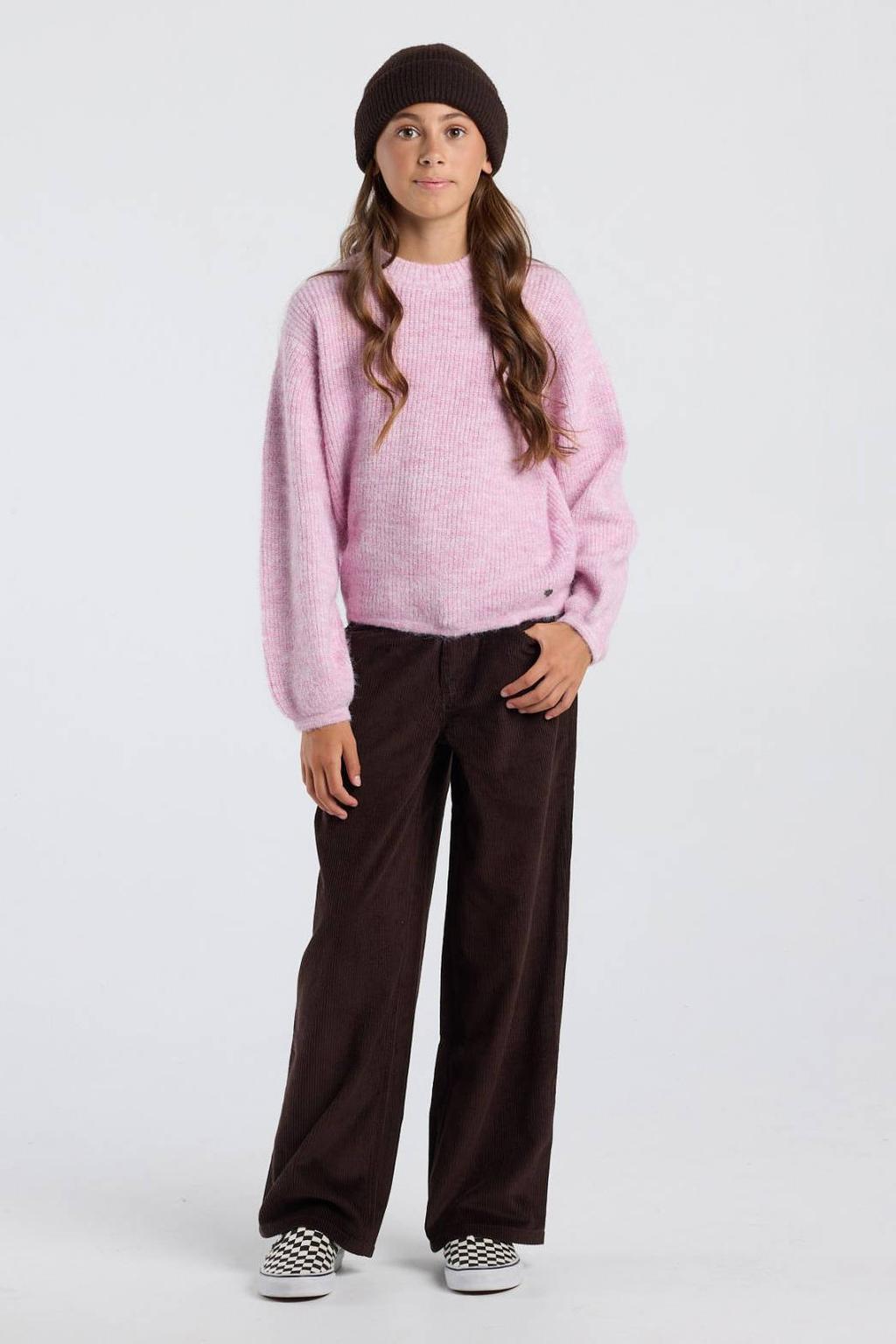 America Today broek met corduroy details - bruin