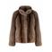Etage Plus Size imitatiebont faux fur jas - bruin