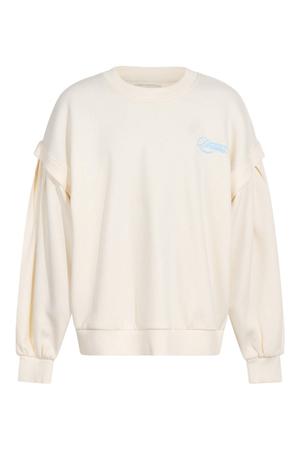 sweater met tekst - ecru