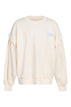 sweater met tekst - ecru