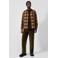 QS flanel regular fit geruit overshirt - lichtbruin