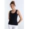 Cup of Joe Denim mouwloze top - zwart