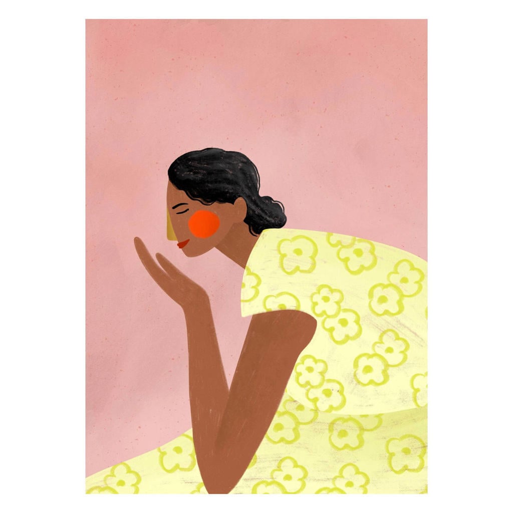 Poster & Frame Poster - Bea Muller - The Woman with the Yellow Florals - 30 x 40