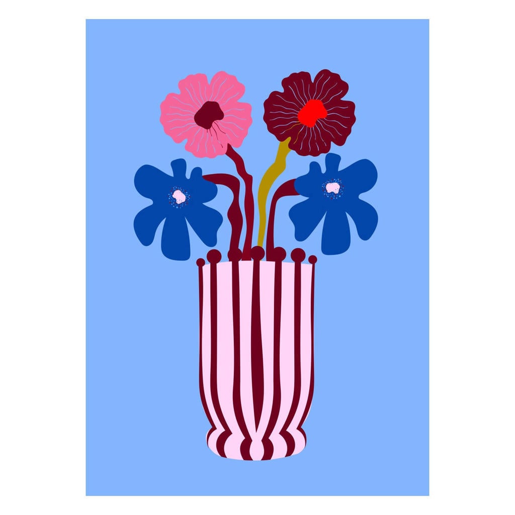 Poster & Frame Poster - FAAD - Blue Harmony Flower - 30 x 40