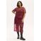 Anyday Plus Size gebloemde midi rok - donkerrood