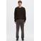 Selected katoenen regular fit gebreide trui - donkerbruin