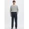 Selected katoenen regular fit gebreide trui - light grey
