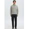 Selected relaxed fit gebreide trui met wol - light grey