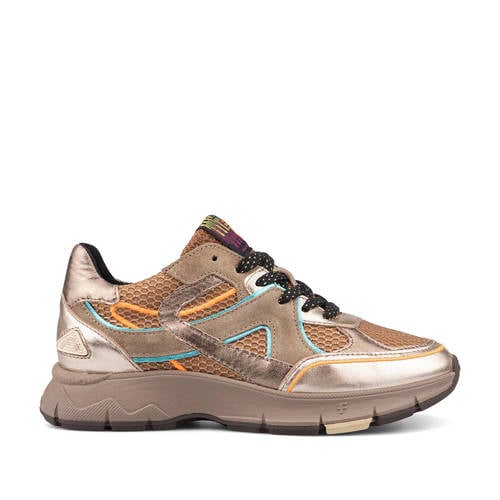 Floris van Bommel Daysi 09.01 leren sneakers goud