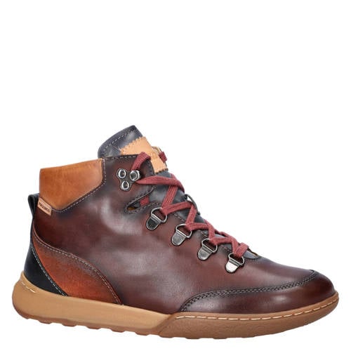 Pikolinos leren veterboots bruin