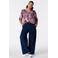 MS Mode top met print - roze/zwart