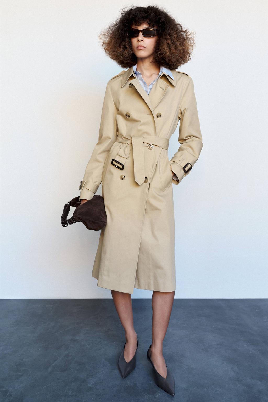 Mango katoenen trenchcoat - beige