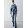 Mango denim blouse - medium blue denim