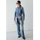 Mango wide leg jeans - medium blue denim
