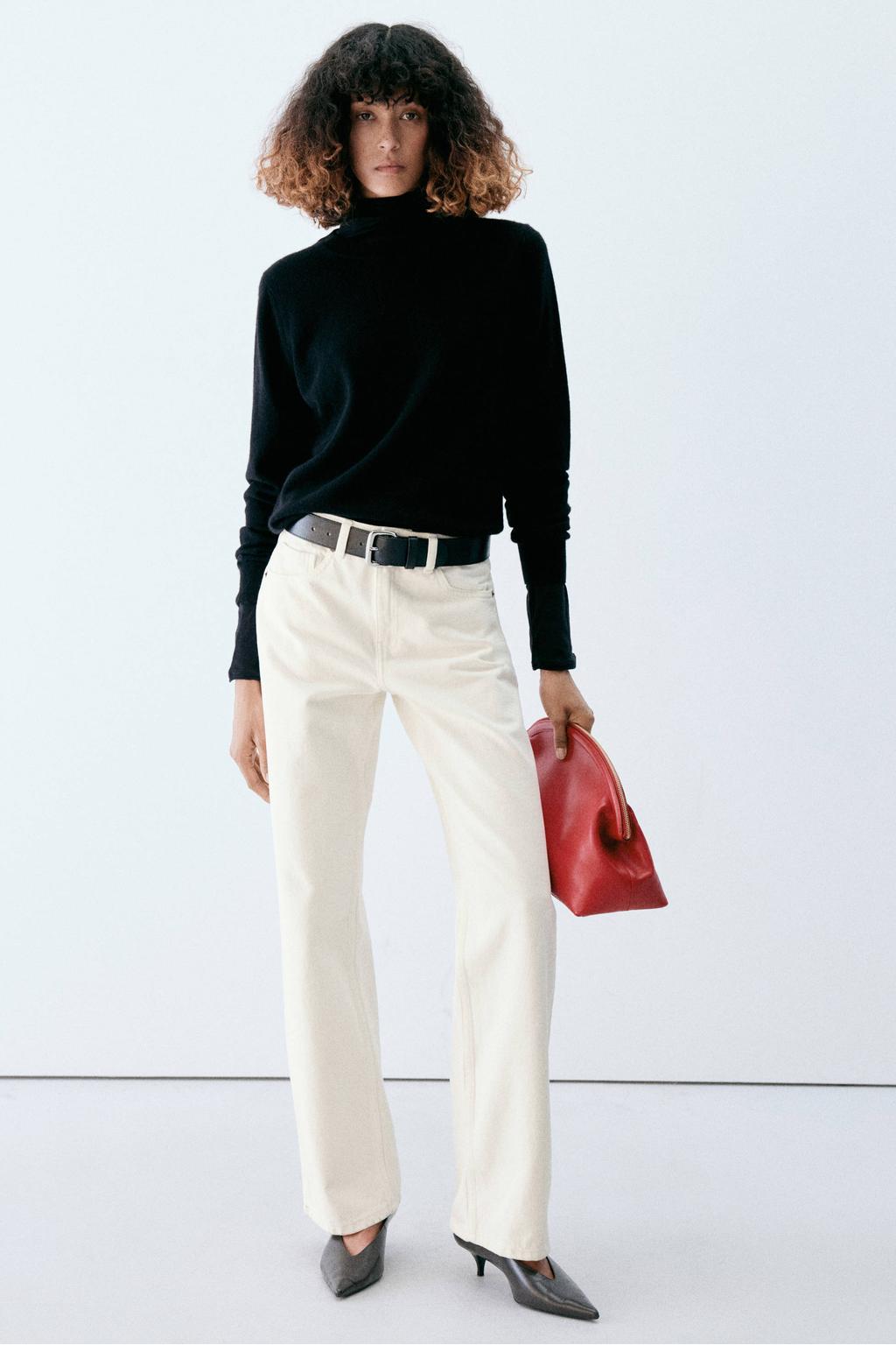 Mango straight leg jeans - ecru