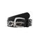 Mango leren riem met studs zwart