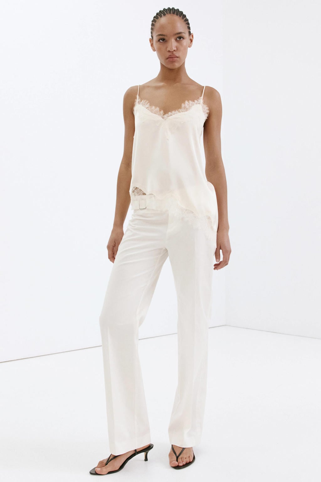 Mango asymmetrische top - beige