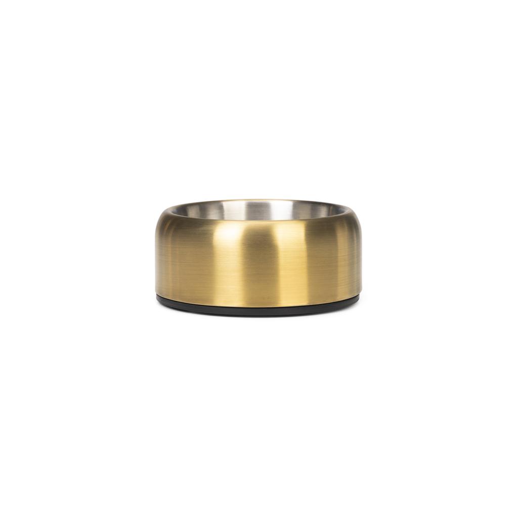 Designed by Lotte rvs eetbak hond Noar goud 15 cm