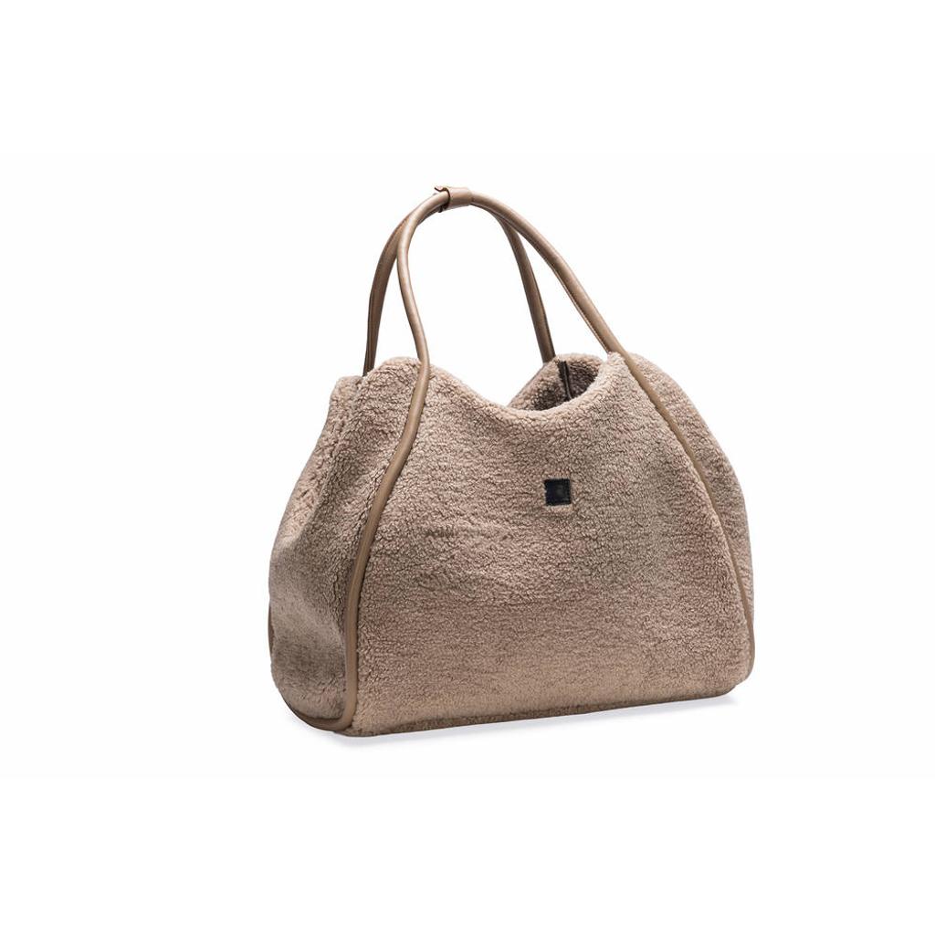 Designed by Lotte honden / katten draagtas Tebby beige 43x18x35 cm