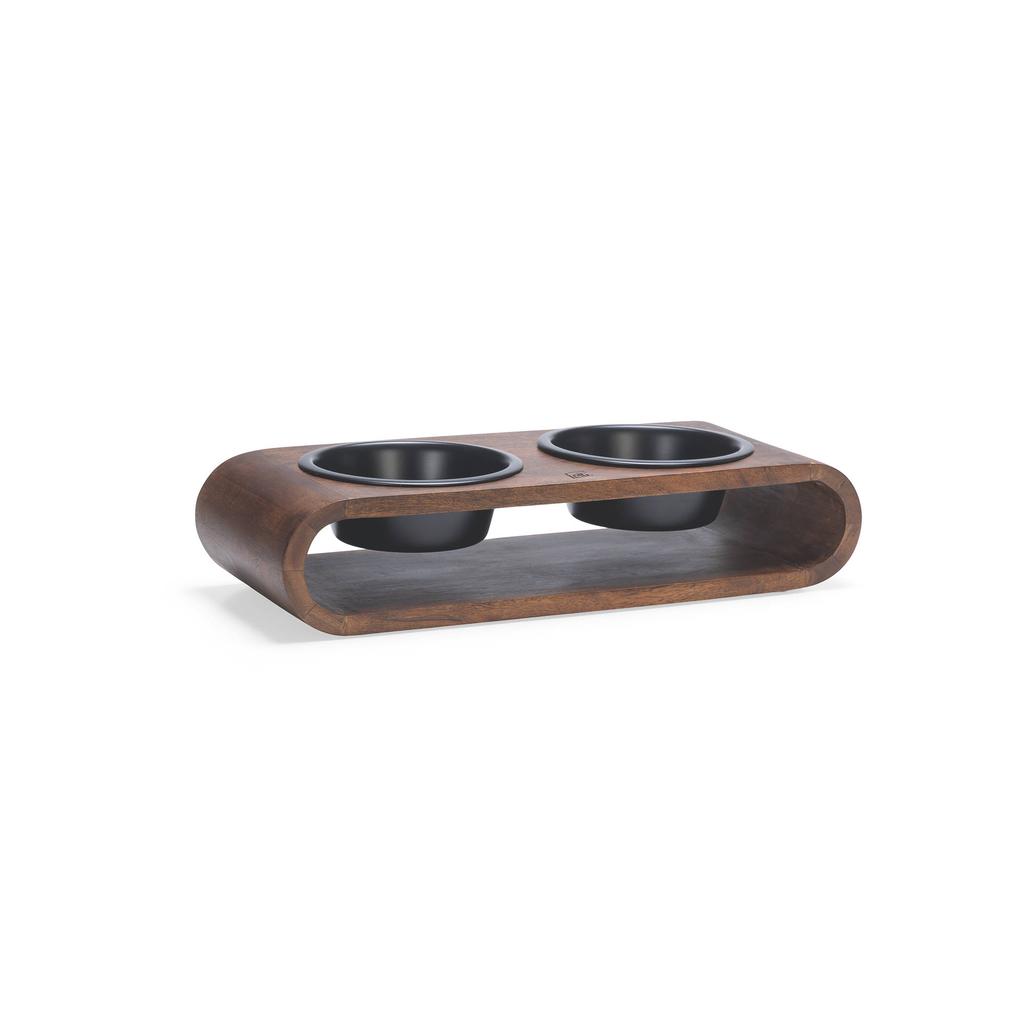 Designed by Lotte houten dinerset hond Melira zwart 47 cm