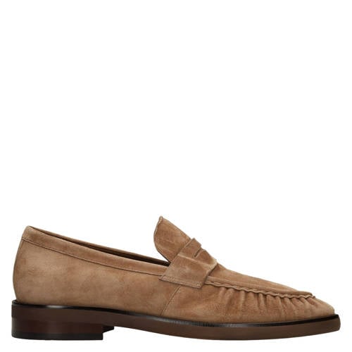 Manfield leren loafers taupe