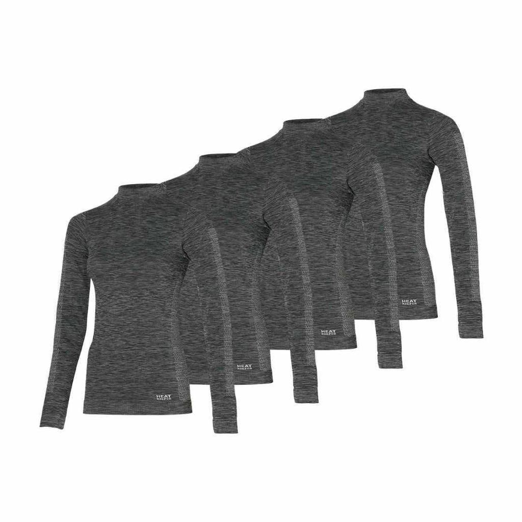 Heatkeeper Thermoshirt - Zwart - 4-Pack