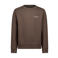 Airforce sweater met logo - donkerbruin
