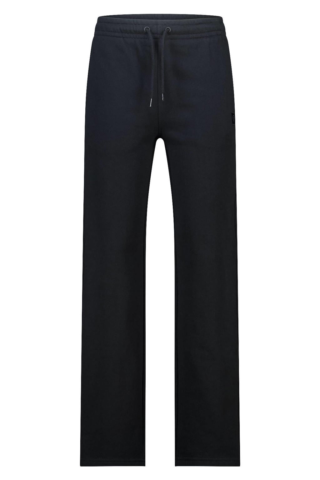 Zwarte jongens America Today joggingbroek van sweat materiaal met elastische tailleband met koord en effen