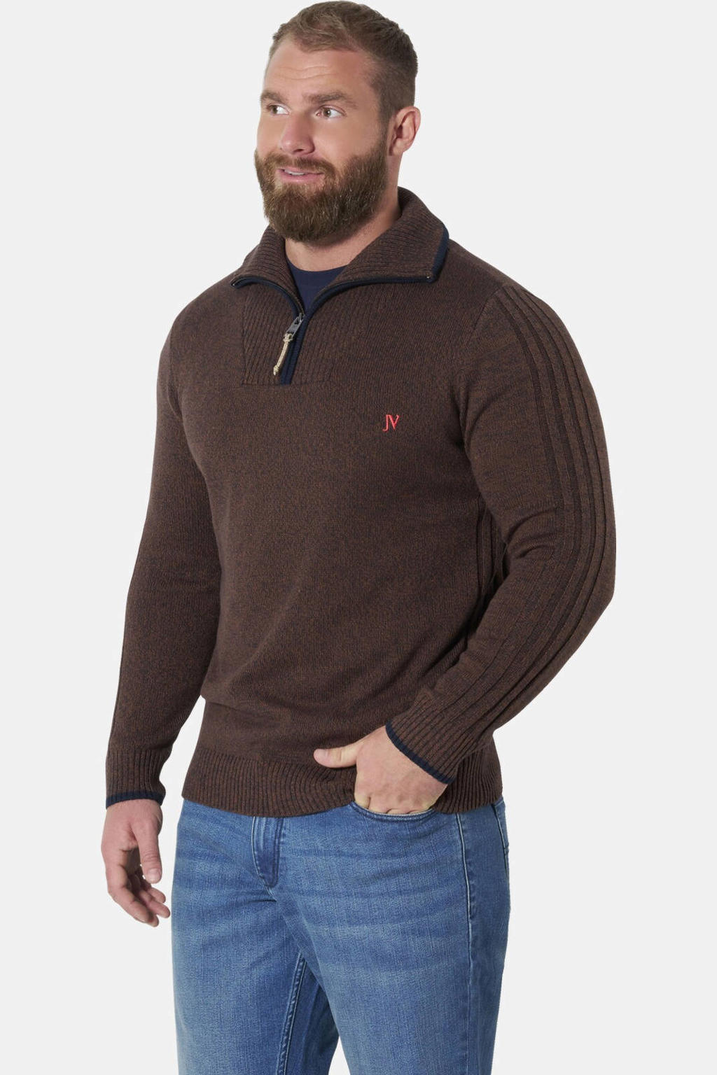Jan Vanderstorm Plus Size trui - bruin