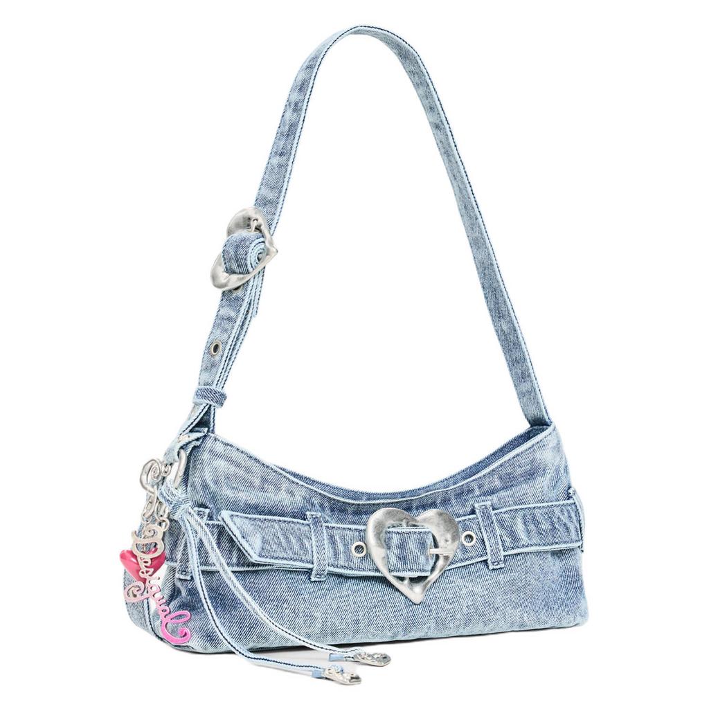 Desigual denim schoudertas zwart