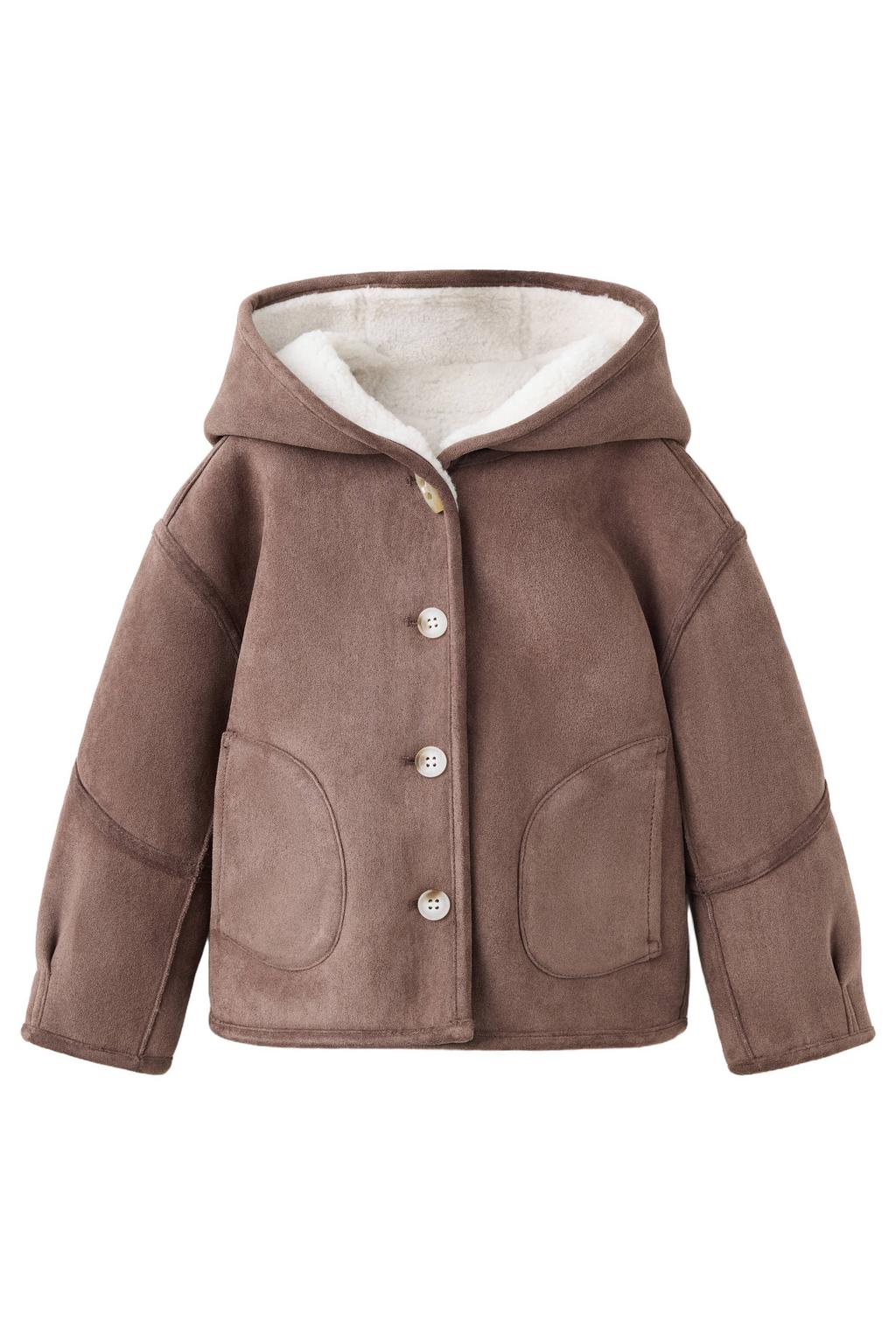 Mango Kids jas - bruin/wit