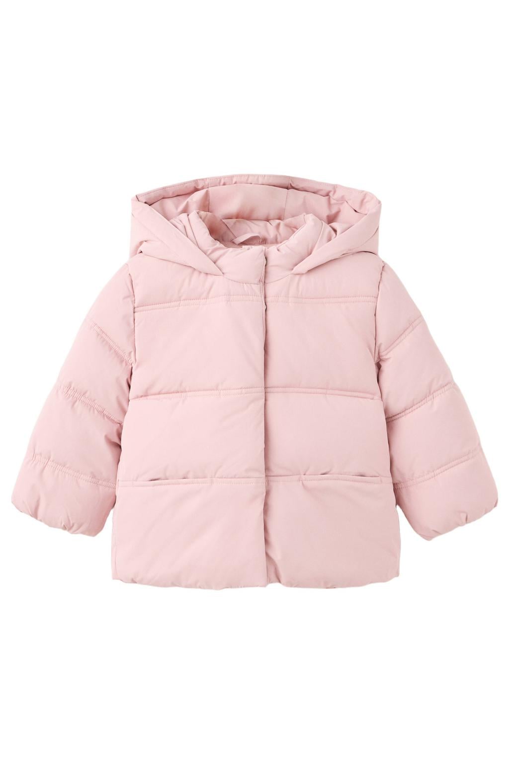 Mango Kids gewatteerde winterjas - roze