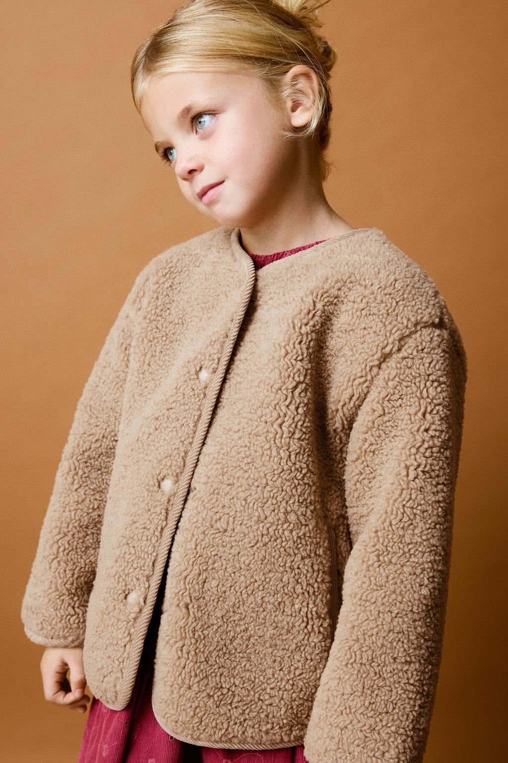 Mango Kids winterteddyjas - lichtbruin