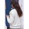 MANGO TEEN gebreide trui met ruches - naturel wit