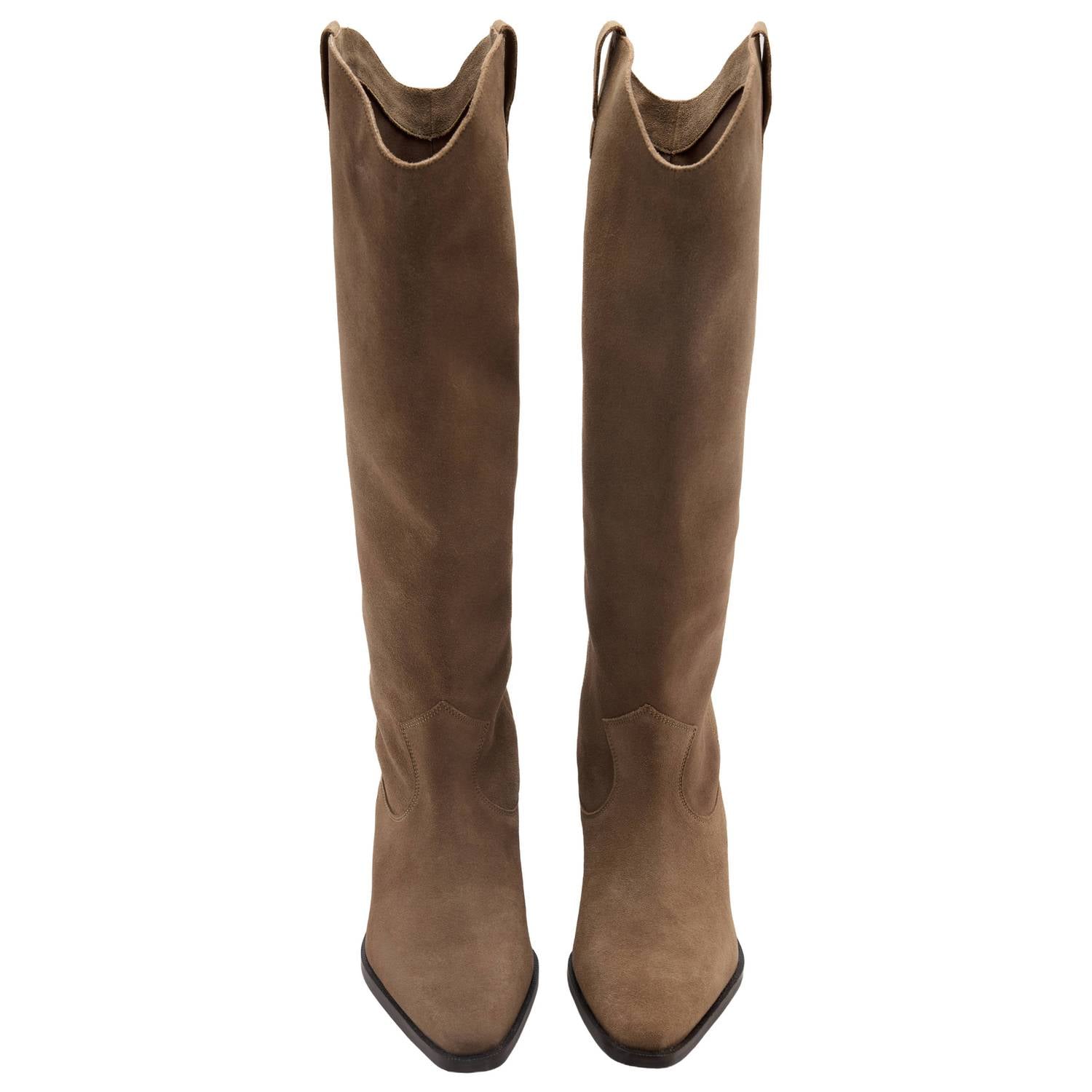 MANGO TEEN western leren laarzen middenbruin