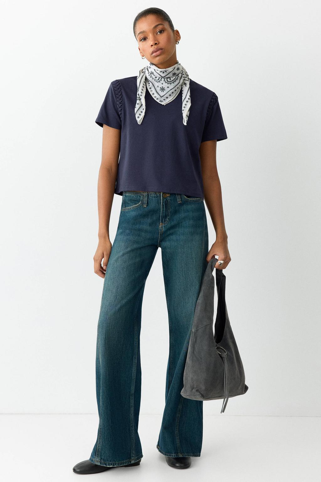MANGO TEEN T-shirt - marineblauw