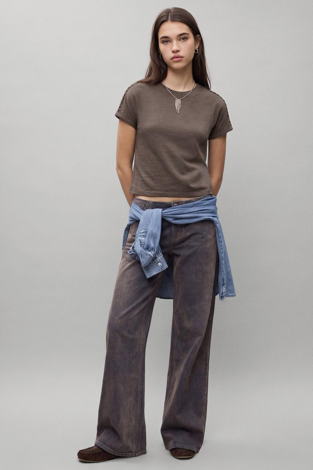 MANGO TEEN T-shirt - bruin