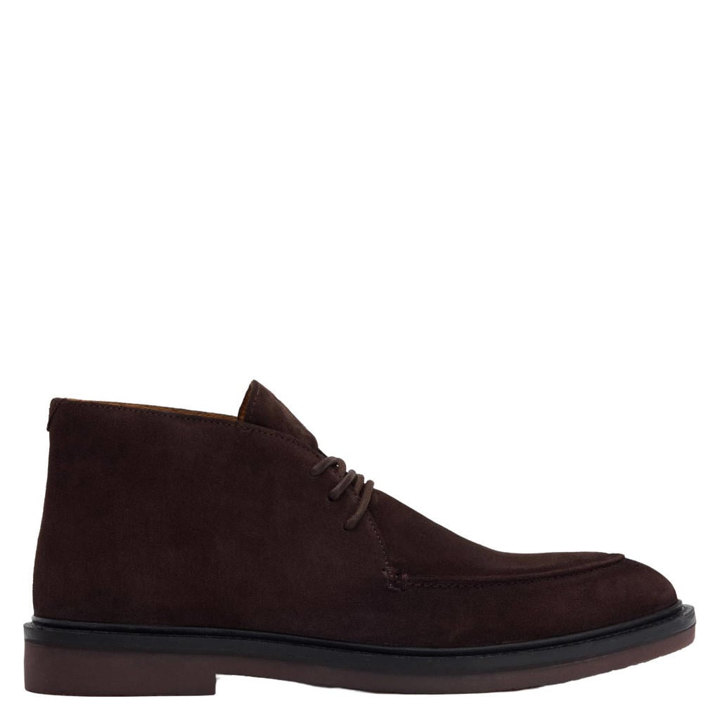 Manfield suède veterboots - bruin