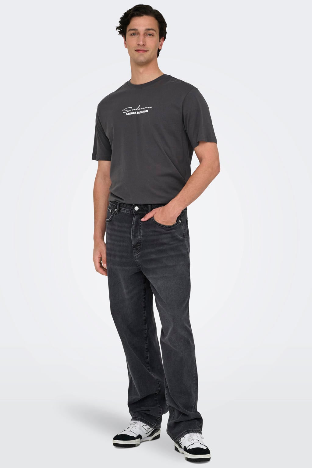 ONLY & SONS ONSFADE loose fit jeans - zwart
