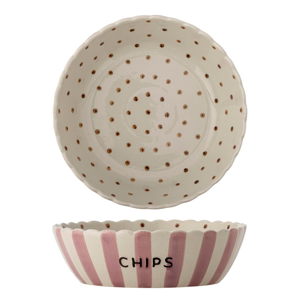 Bloomingville serveerschaal Chip 24x7 cm - roze